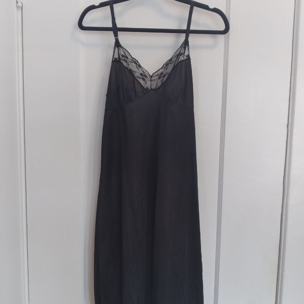 Black slip dress